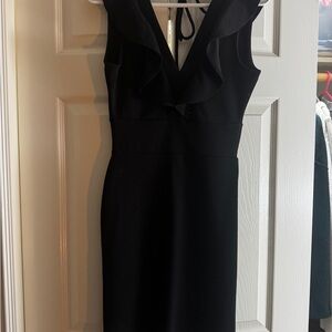 Crave Fame Black Ruffled Backless Dress